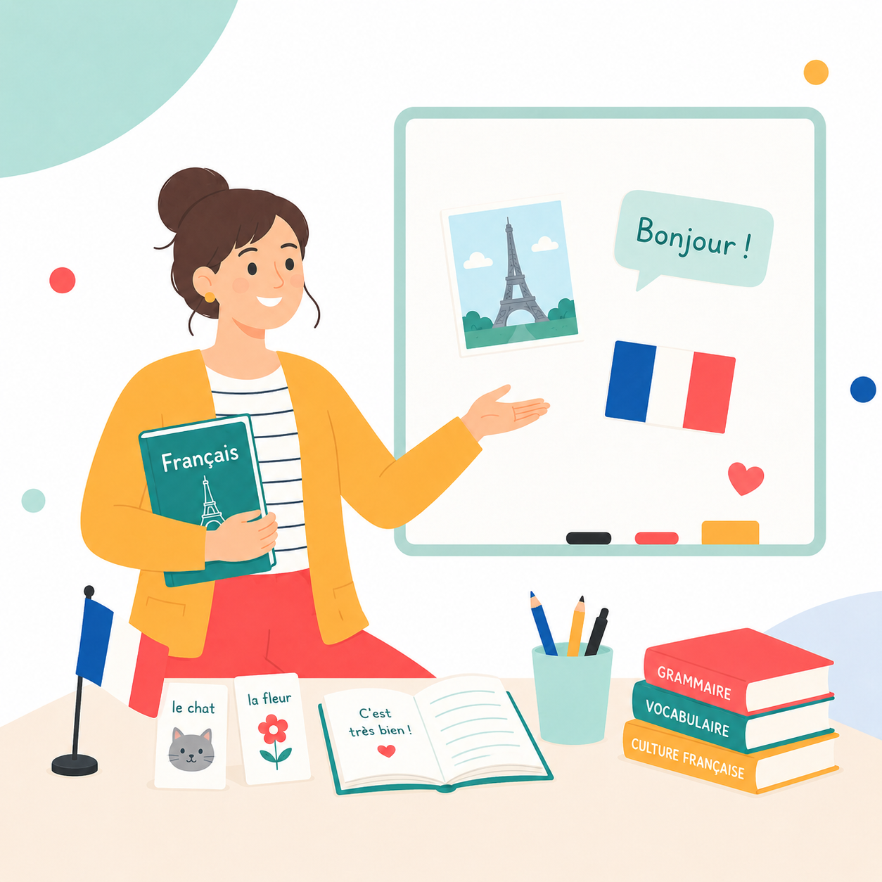 Ilustración de Lengua Extranjera: Francés